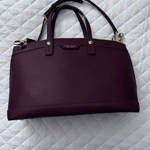 Henri bender satchel wine color - removed SAS initials as best as possible